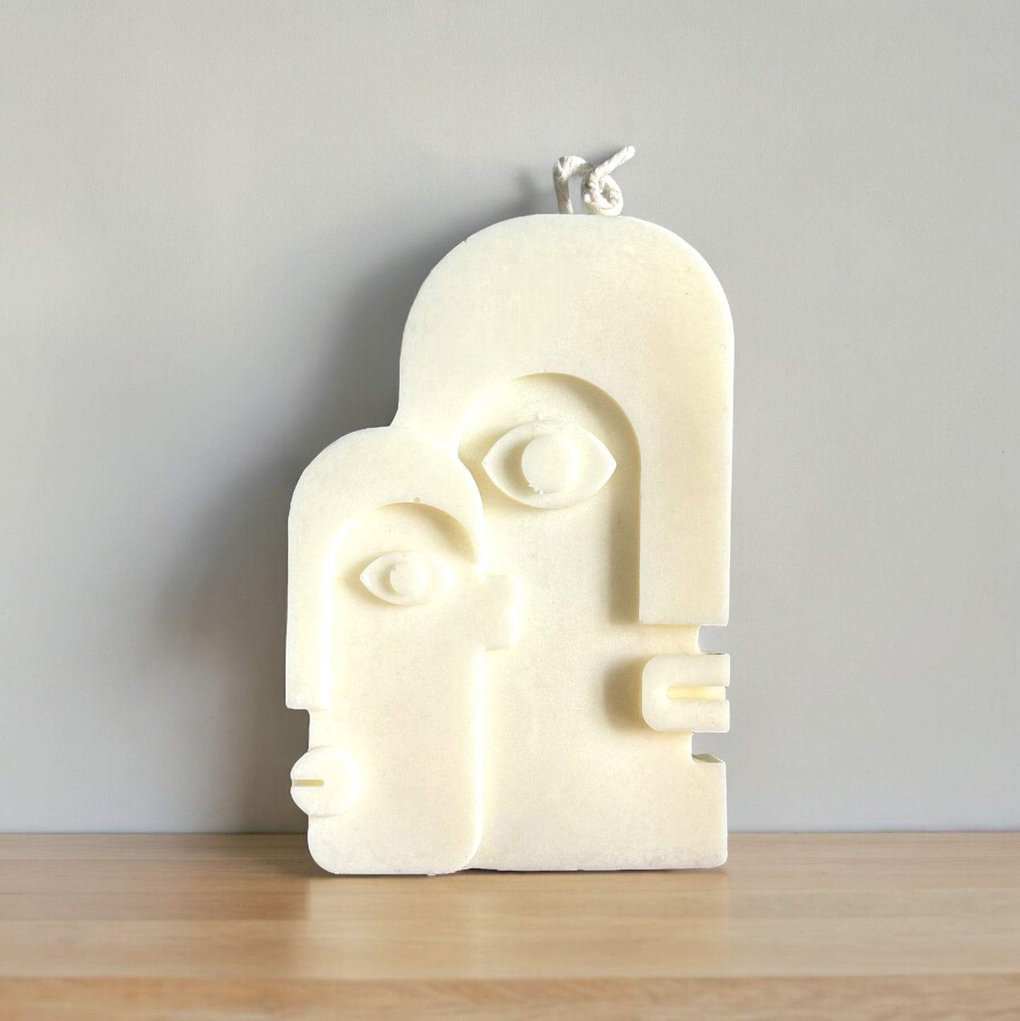 Abstract Face Candle