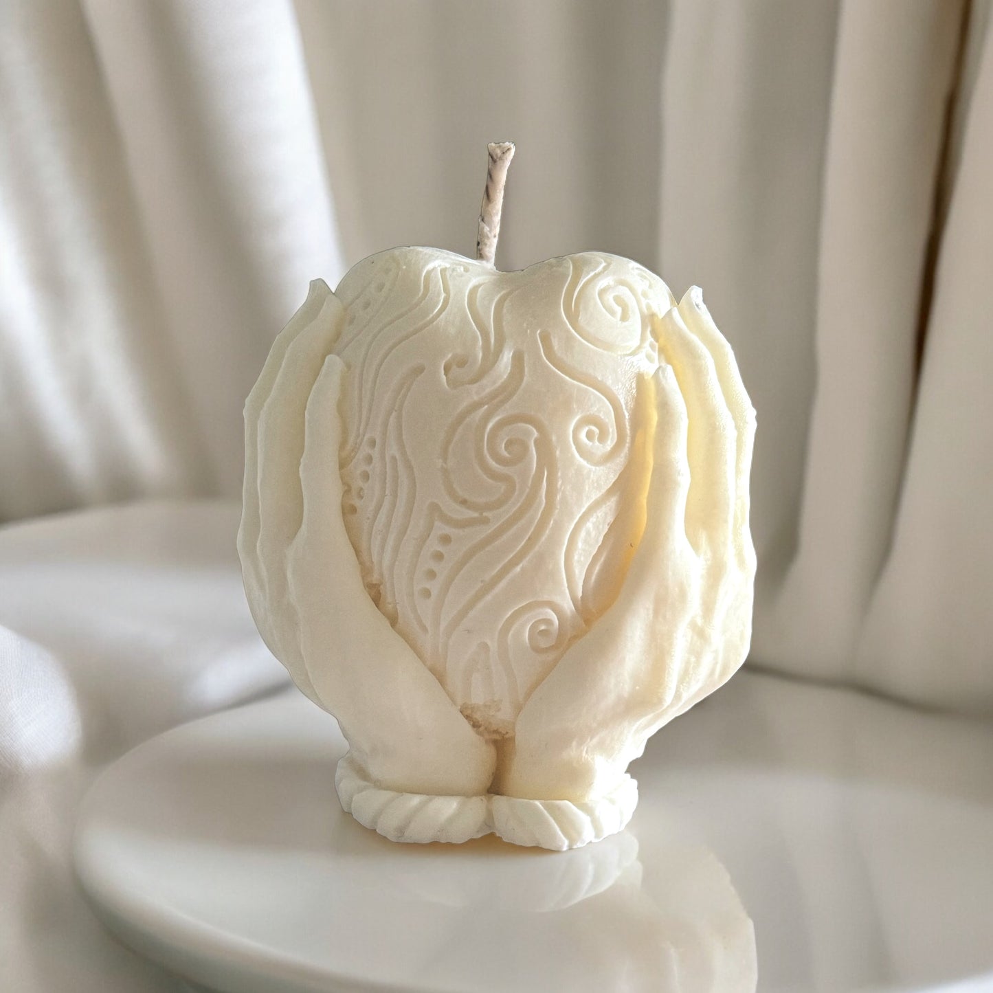 Holding Heart Candle