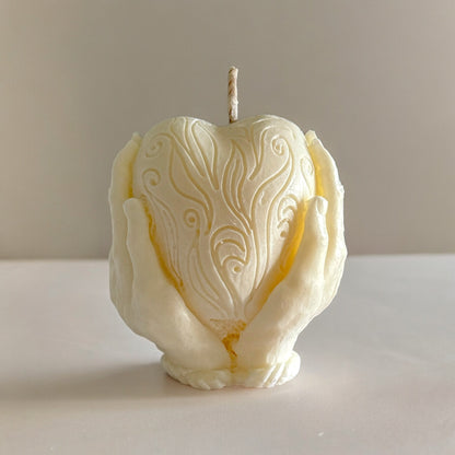 Holding Heart Candle